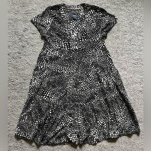 Maeve black and white print dress